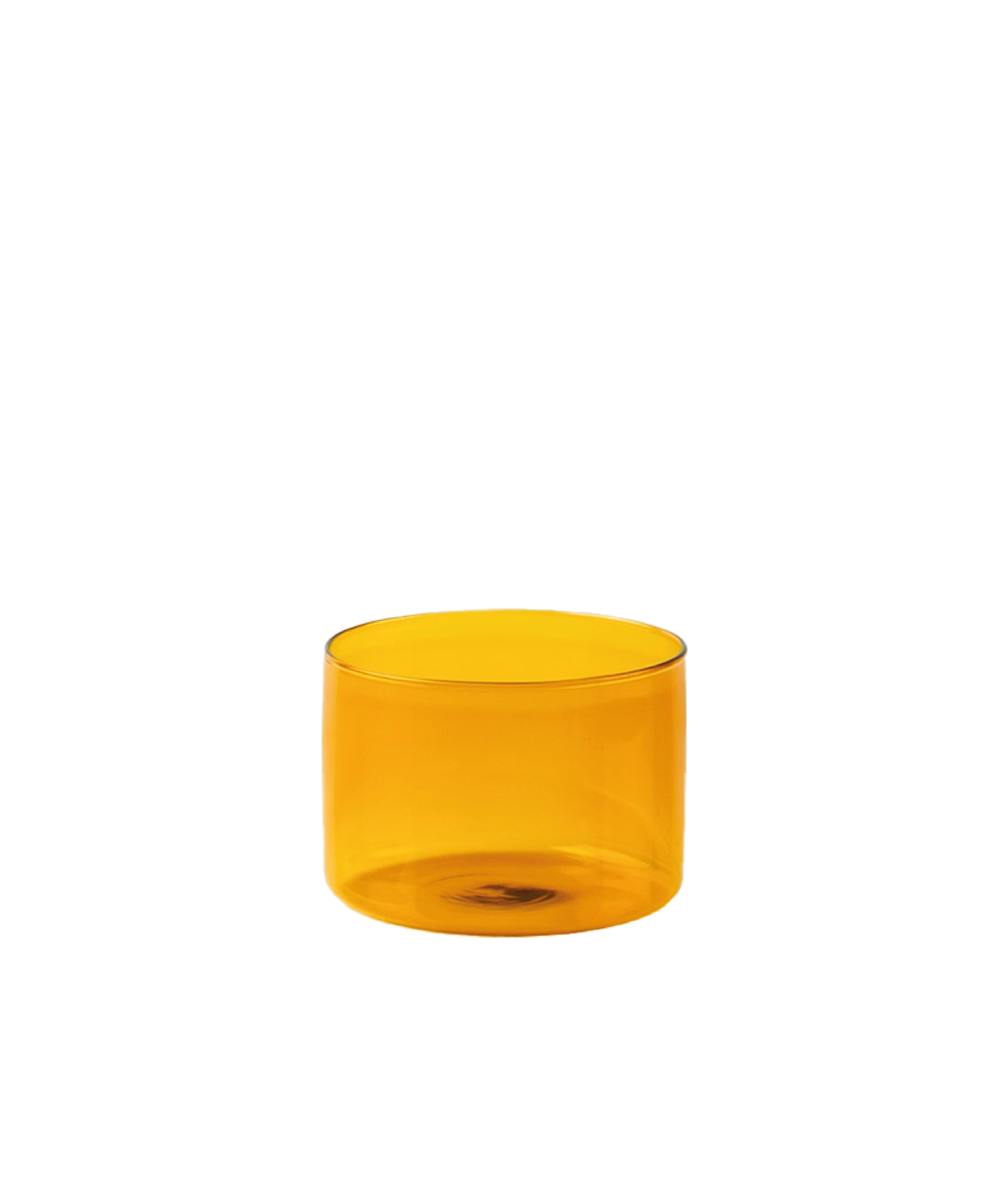 KnIndustrie Set 6 Bicchieri Tumbler Basso Lime Line Ambra
