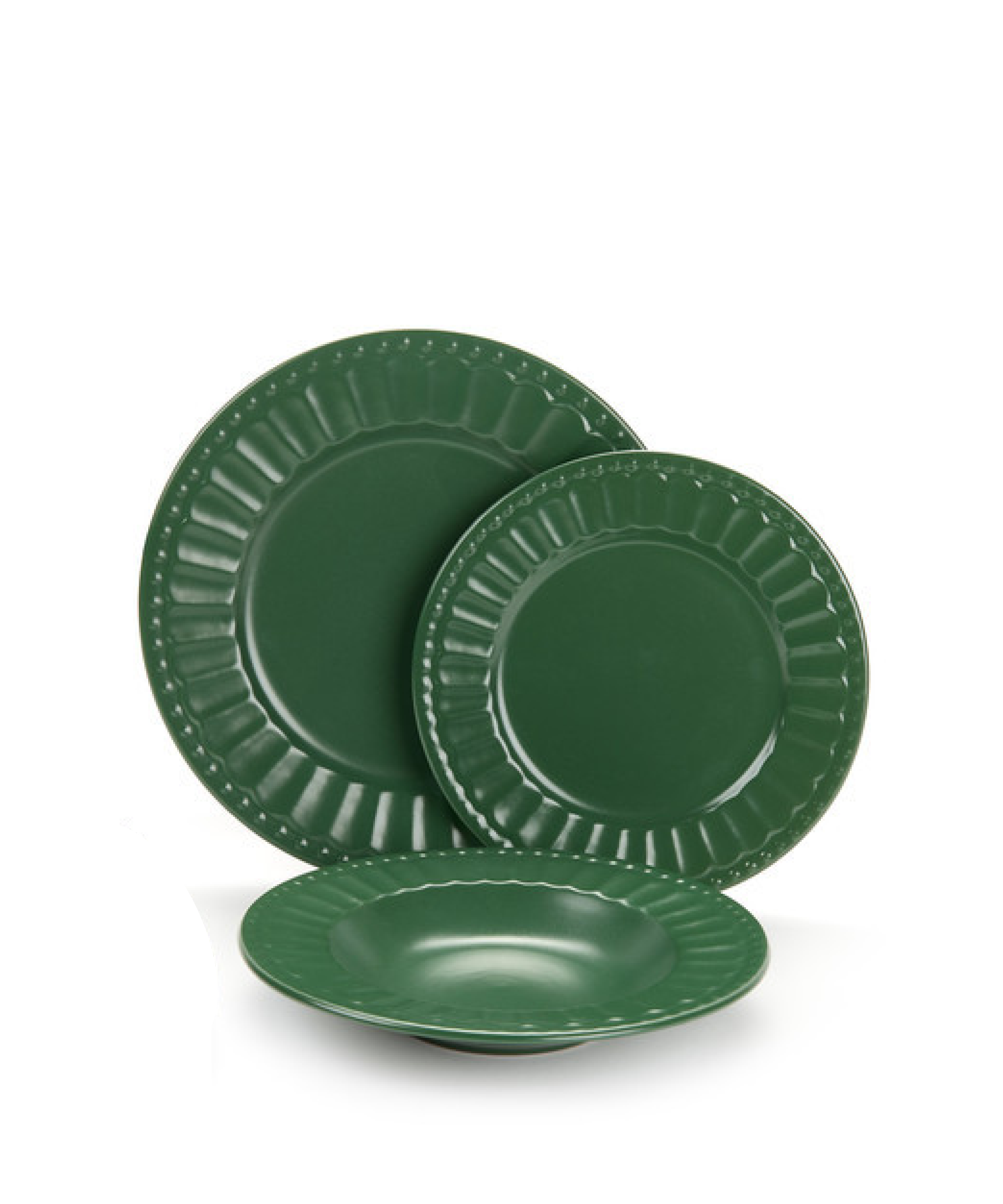 Nuvole di Stoffa Servizio Piatti 18 Pezzi Sunday Verde Bosco