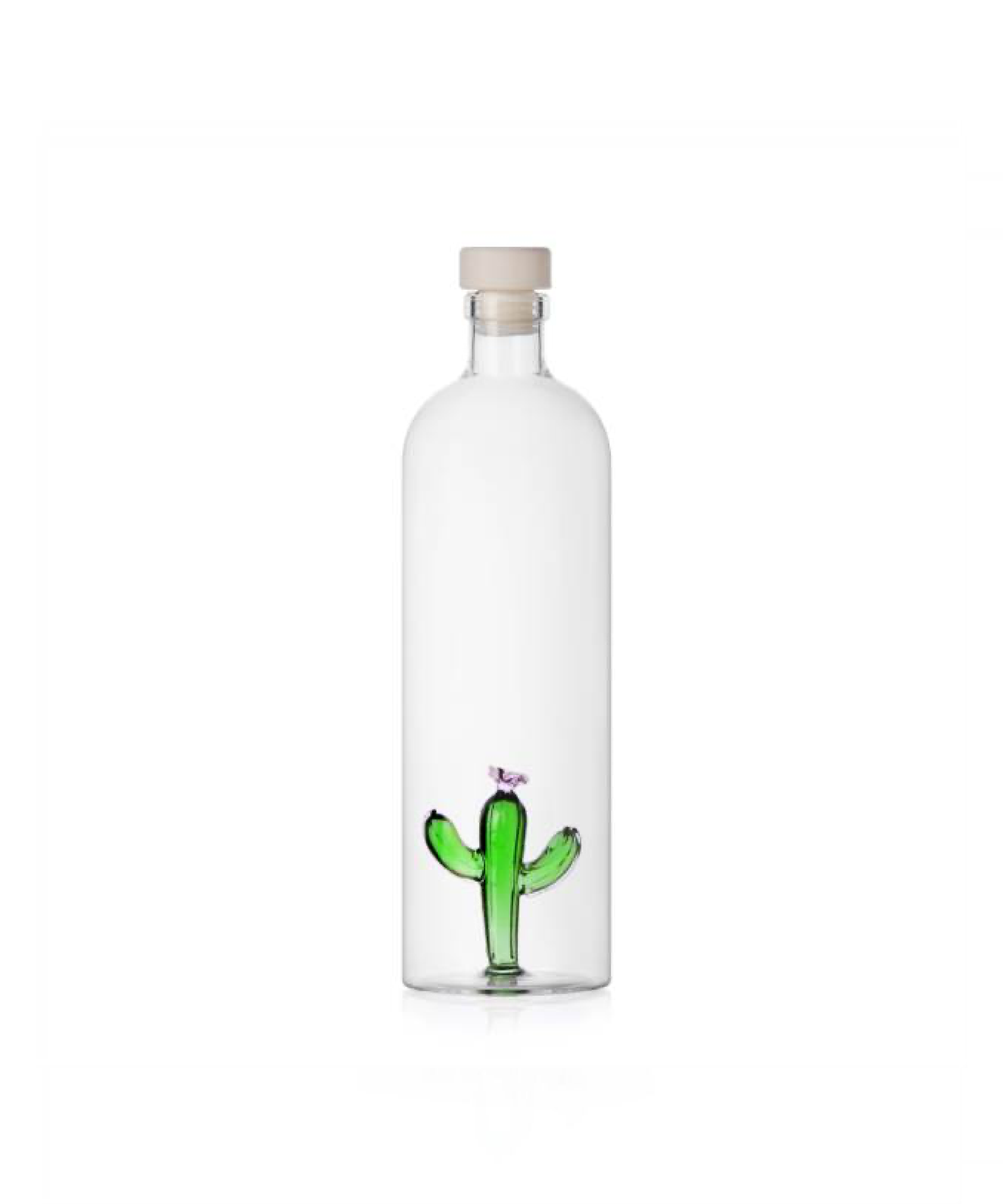 Ichendorf Bottiglia Tappo Desert Plants Cactus Verde Fiore Rosa