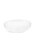 KnIndustrie Set 4 Piatti Fondi Vetro Borosilicato Shabbychic