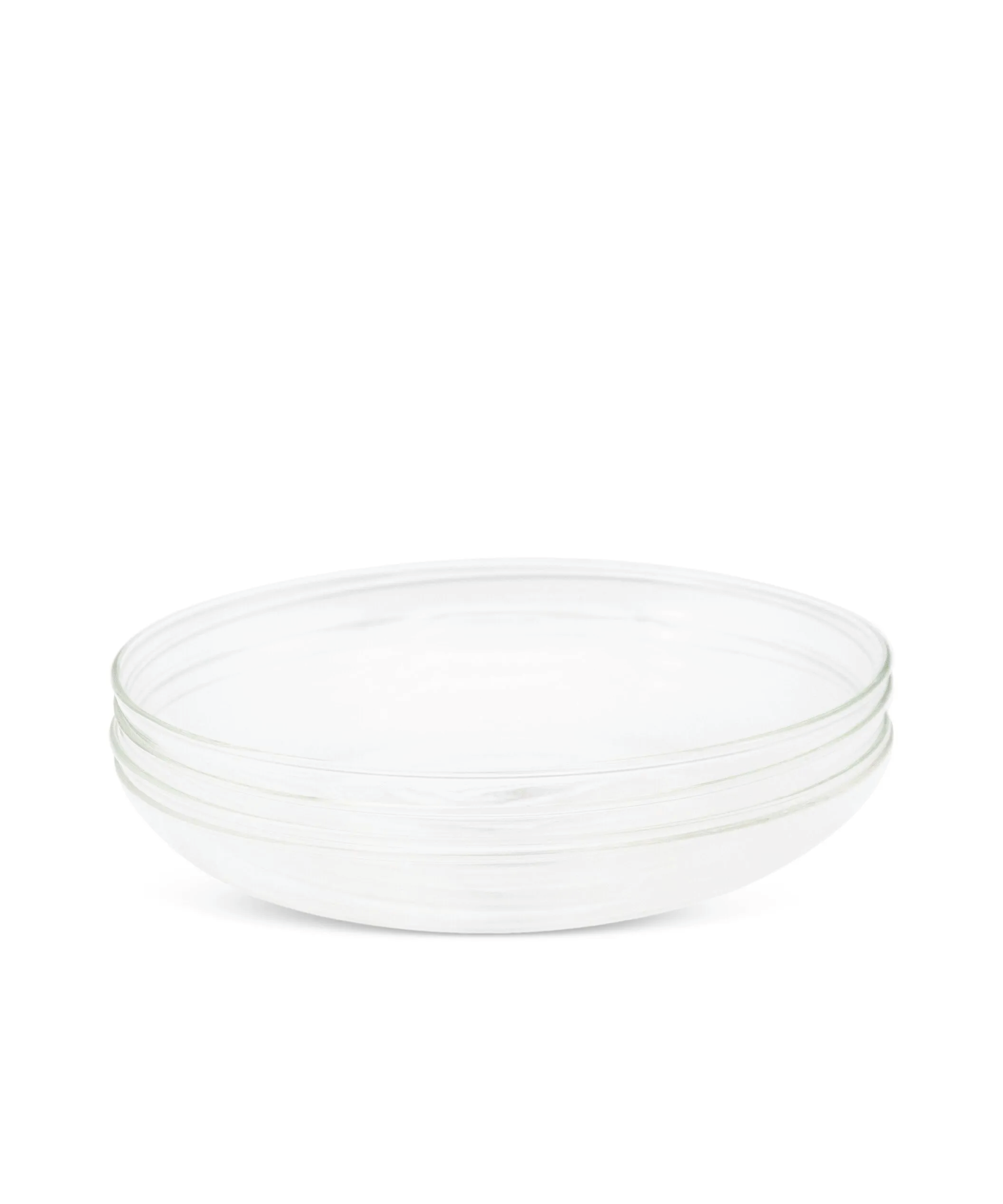 KnIndustrie Set 4 Piatti Fondi Vetro Borosilicato Shabbychic