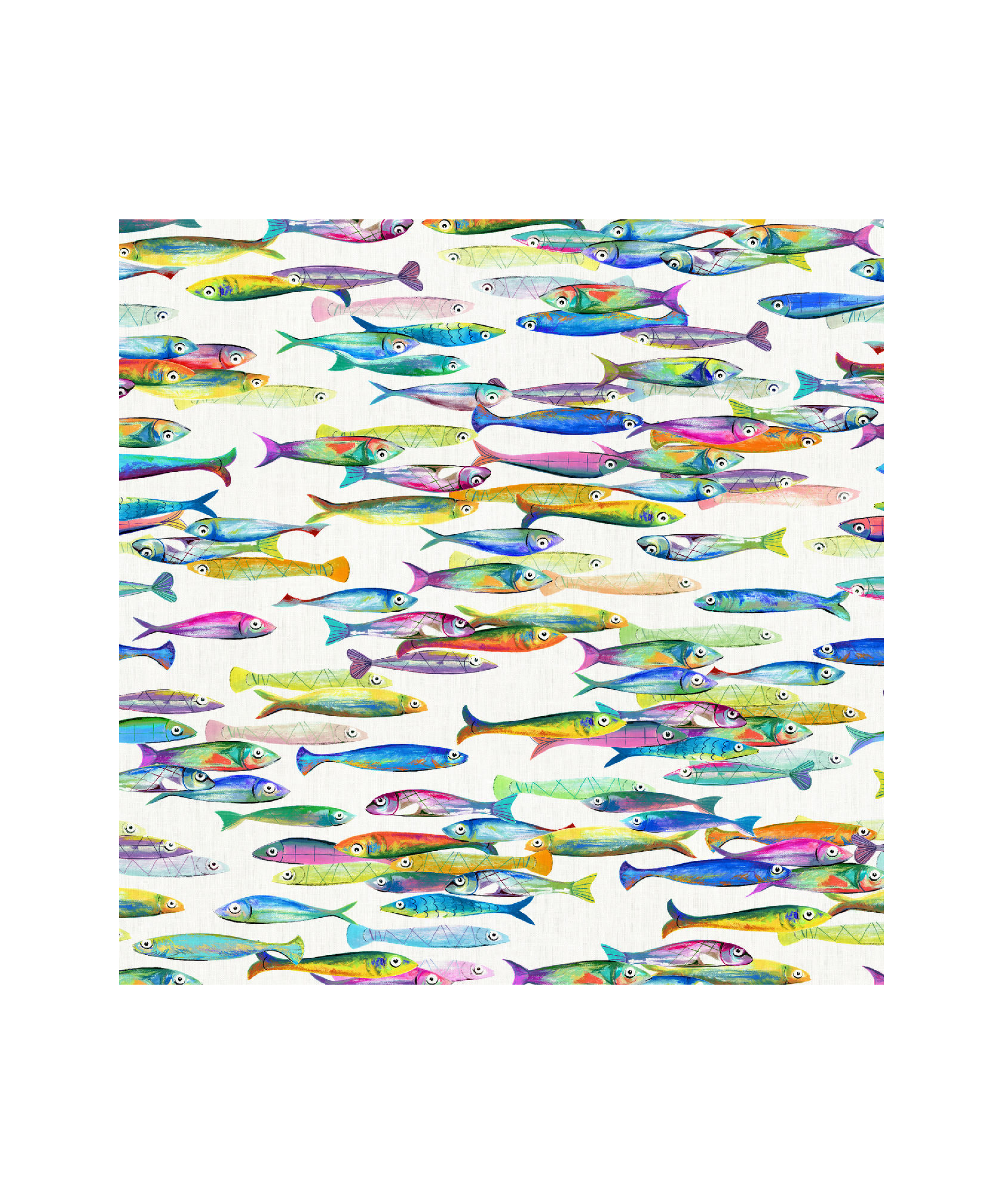 Tessitura Toscana Telerie Tovaglia Poisson Bleu