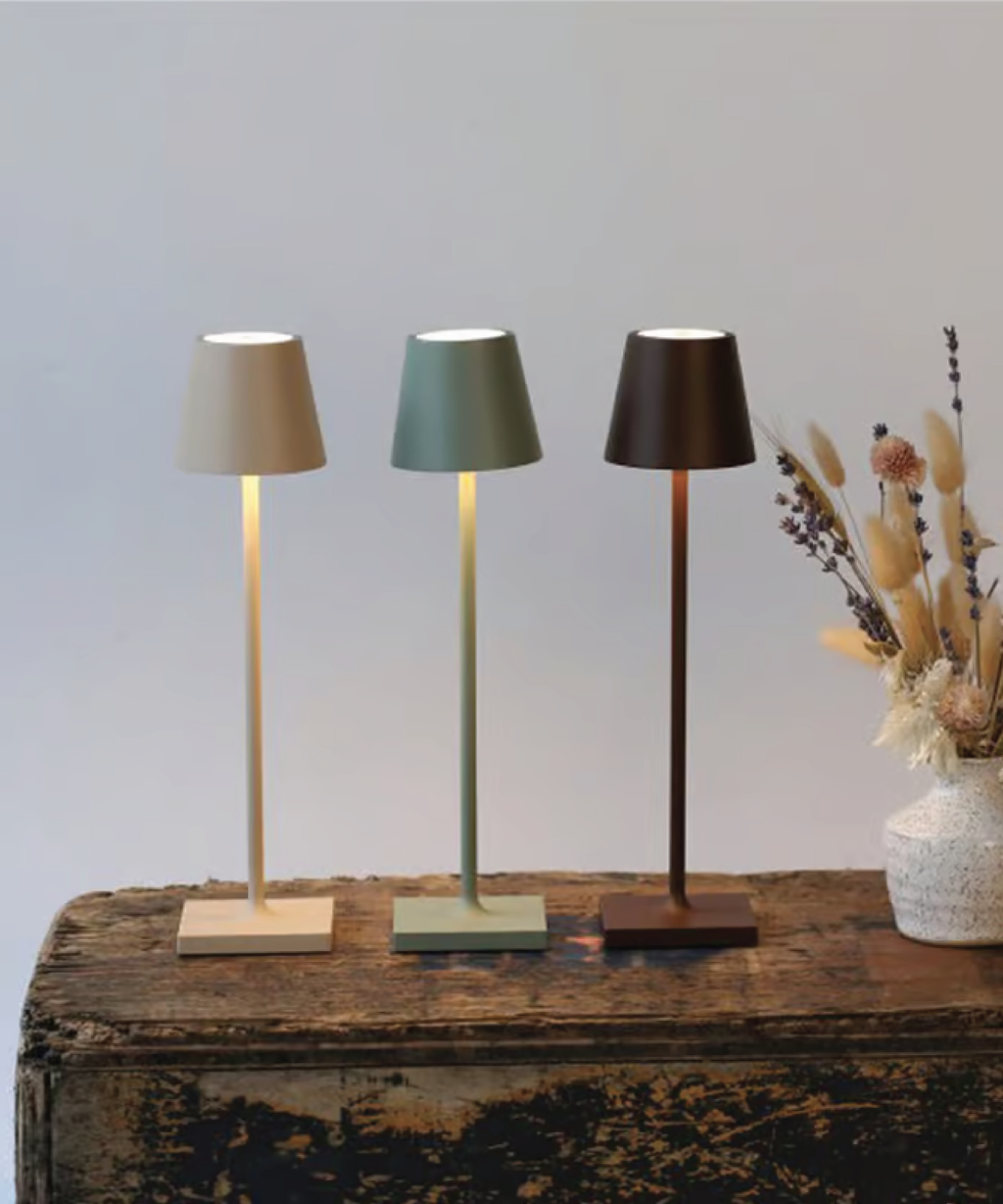 Zafferano Lampada Touch Poldina Micro Corten