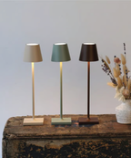 Zafferano Lampada Touch Poldina Micro Corten
