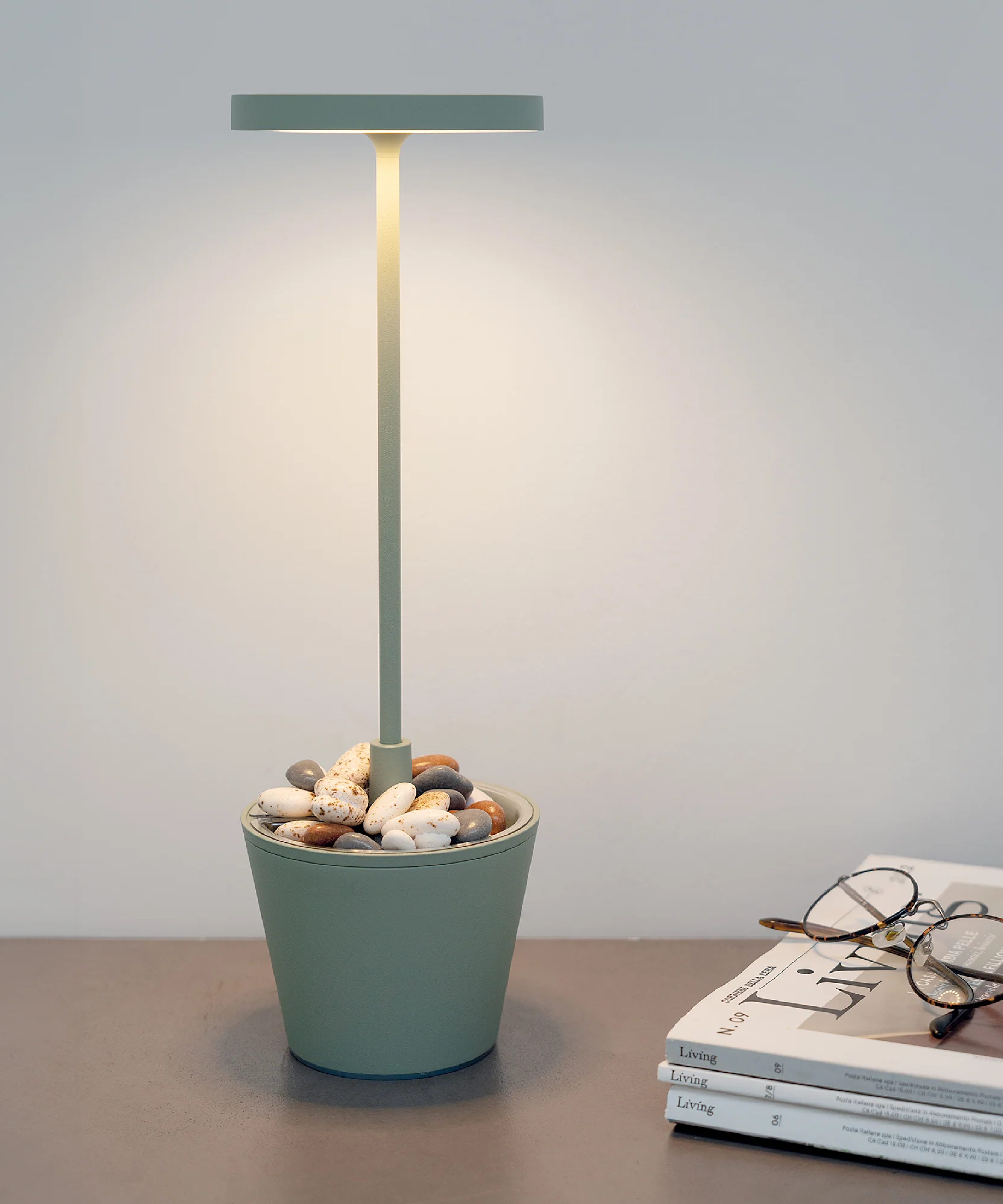 Zafferano Lampada Touch Poldina Reverso Salvia